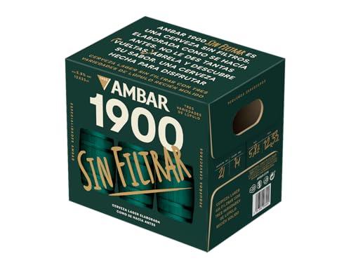 Ambar 1900 sin filtrar  12 Botellas x 33cl   5.8% Volumen de Alcohol