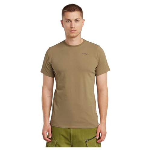 50% DESCUENTO G STAR Slim Base T Shirt, Camiseta Hombre, Verde (Ensis Green D19070 C723 6057), XS