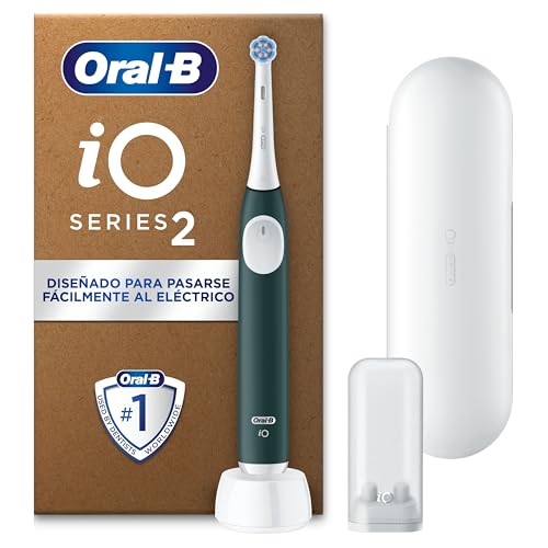 23% DESCUENTO Oral B iO 2 Cepillo de Dientes Eléctrico Verde Bosque, 1 Cabezal, 1 Estuche De Viaje, 1 Soporte de Recambios de Viaje, 3 Modos De Cepillado, Sensor De Presión y Temporizador, Diseñado por Braun