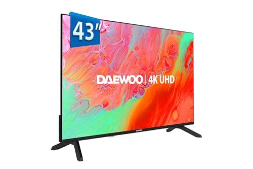 Daewoo Smart TV 43 Pulgadas 4K UHD 43DM65UV – HDR10, Dolby Audio, sin Marco, Compatible con Alexa y Google Assistant