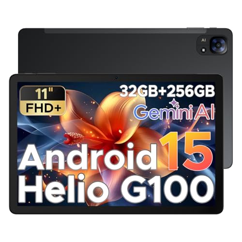 DOOGEE Tab E3 Tablet 11 Pulgadas, 32GB RAM + 256GB ROM/TF 2TB Tablet Android 15, Helio G100, Tablets 4G Dual SIM+ WiFi 5G, 8800mAh, Gemini AI, 13MP+5MP/GPS/BT5/OTG/FACE ID/Doble Altavoces/Jack 3.5mm