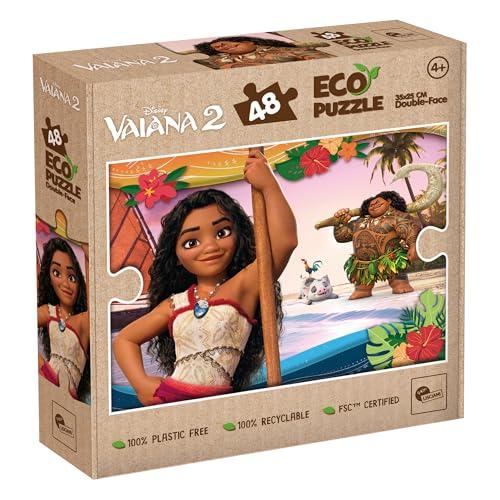 Lisciani   Puzzle DISNEY VAIANA 2   Puzzle de 48 Piezas de Doble Cara para Niños a Partir de 4 Años   Dorso para Colorear   25×35 cm   Actividad Creativa   100% Reciclable   Regalo de Cumpleaños