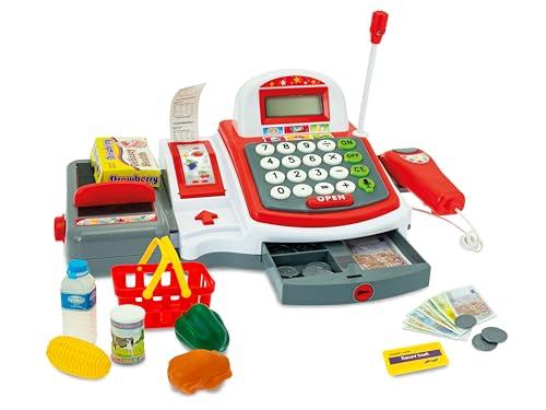 Teorema Caja Registradora de Caja de Juguete para Niños Escáner y Rodillo de Recibo con Accesorios