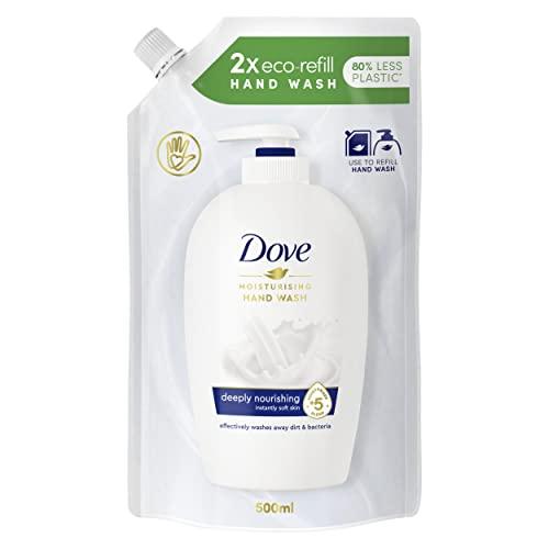 37% DESCUENTO Dove Recarga Jabón Líquido de Manos Hidratación Profunda con 5 Hidratantes para Todo Tipo de Pieles, 500 ml
