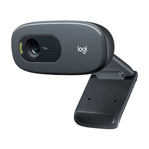 24% DESCUENTO Logitech C270 Webcam Streaming HD, 720p/30fps, Video Llamadas HD Amplio Campo Visual, Corrección de Iluminación, Micrófono Reductor de Ruido, para PC/Mac/Portátil/Tablet/Chromebook, Negro