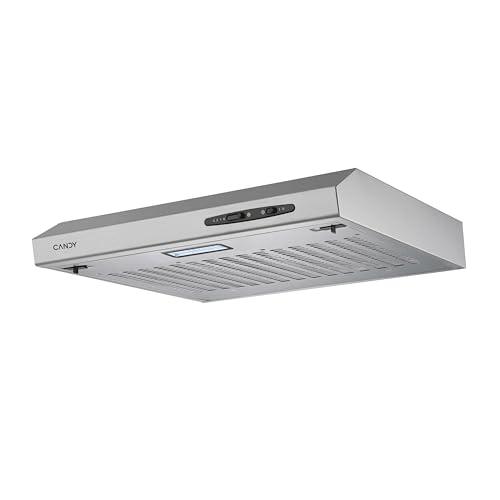 32% DESCUENTO Candy CFT610/5S Campana 60 cm Ancho, 3 Niveles de Potencia, Capacidad extracción 208 m3/h, iluminación LED, 87.5 W, 55/71 decibels, Silver
