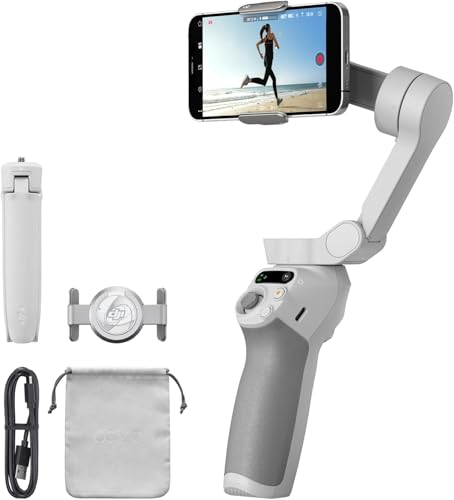 DESCUENTAZO 47% DESCUENTO DJI, Estabilizador inteligente Osmo Mobile SE en tres ejes para teléfonos, portátil y plegable, brazo extensible integrado, para Android y iPhone con ShotGuides, para videoblogs, YouTube y TikTok