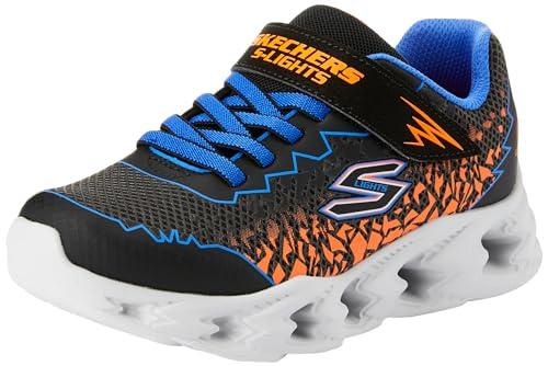 62% DESCUENTO Skechers Boys, Zapatillas Unisex niños, Black Synthetic Blue Orange Trim, 22 EU
