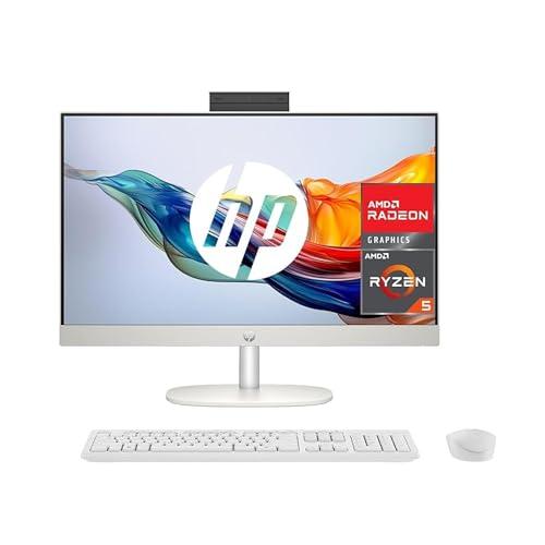 HP 27 cr0008ss   Ordenador de 27″ Full HD Con Cámara, Teclado y Ratón Inalámbricos (AMD Ryzen 5 7520U, 16GB RAM, 512 SSD, AMD Radeon Graphics, Sin Sistema Operativo) Blanco   Teclado QWERTY Español