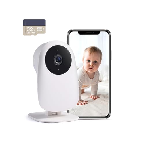 49% DESCUENTO Nooie Camara Vigilancia Bebe con Tarjeta Micro SD, Audio bidireccional, 2K Visión Nocturna Detección de Movimiento y Sonido, para Baby Nanny Ancianos y monitoreo de Mascotas, Funciona con Alexa