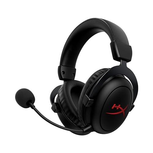 HyperX Cloud II Core Wireless   Auriculares gaming para PC, DTS Headphone:X audio espacial, almohadillas viscoelásticas, Negro