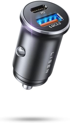 LISEN Cargador Coche Carga Rapida 69W para iPhone 16 e 15 13 Pro MAX Samsung A 17 Cargador Mechero USB C Accesorios Coche Interior Cargador Móvil Coche Toma Mechero 12V de Xiaomi iPad Kindle Gadgets