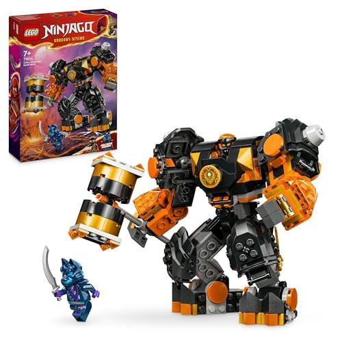 31% DESCUENTO LEGO Ninjago Meca Elemental de la Tierra de Cole, Figura de Acción Articulada, Juguete Personalizado con 2 Minifiguras, Regalo del Universo Ninja para Niños y Niñas de 7 Años o Más 71806