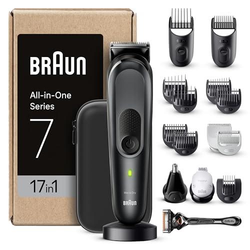 Braun Recortadora Todo En Uno Series 7 MGK7491, Kit 17 en 1 Para Barba, Pelo, Depilación Masculina Y Más