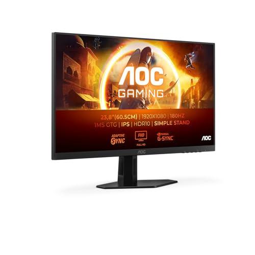 27% DESCUENTO AOC Gaming 24G4XED   Monitor FHD 24 Pulgadas, 180 Hz, 1 ms, FreeSync Prem., G Sync Comp., HDR10 1920×1080, HDMI 2.0, DisplayPort 1.4 Negro/Gris, 24 Pulgada FHD, Soporte Fijo