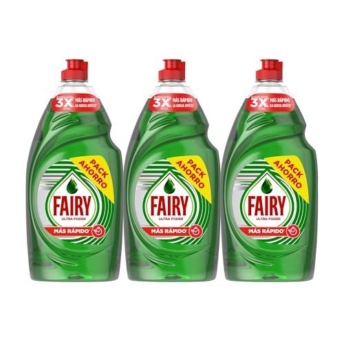32% DESCUENTO Fairy Ultra Poder Original Líquido Lavavajillas 3x900ML Fórmula Efectiva Que Deja Los Platos Relucientes, Impresionante Poder Antigrasa