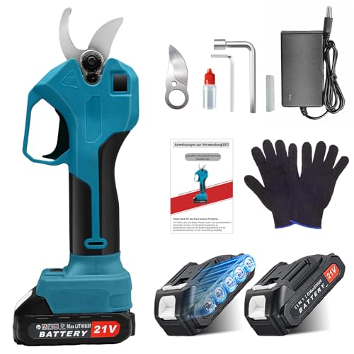 Tijeras De Podar Electricas,Sentasi Podadora Electrica Bateria 2000 mAh*2, Tesoura De Podar Electrica 25mm Diámetro De Corte, 500w Tijeras Podar Bateria Jardín 1 2h Tiempo De Trabajo