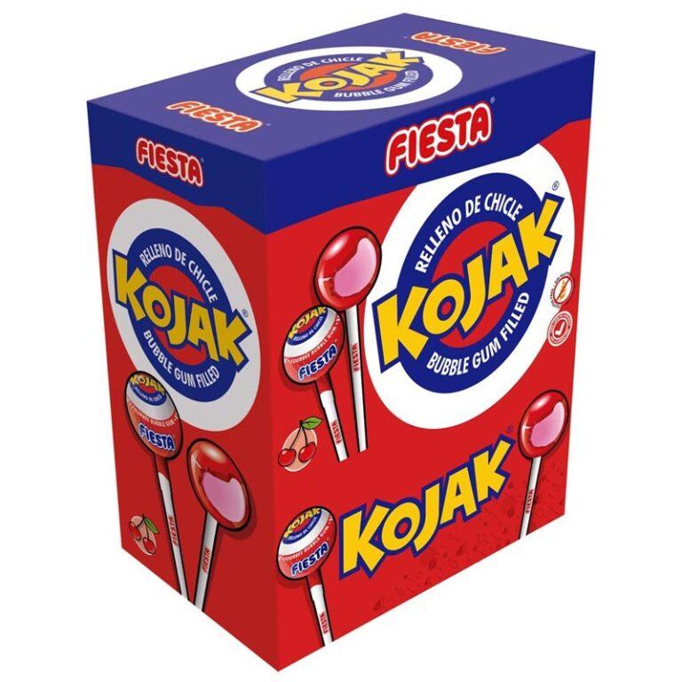 Kojak Cereza Chupa Fiesta 100 Unidades sin Gluten, sin Lactosa, apto para veganos, ideal para disfrutar sin alérgenos | Miravia