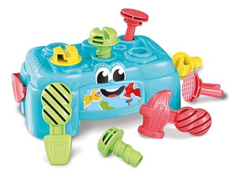 Clementoni, Baby, Banco de Trabajo, Juguete encajes y construcciones bebé a partir de 10 meses (17042)