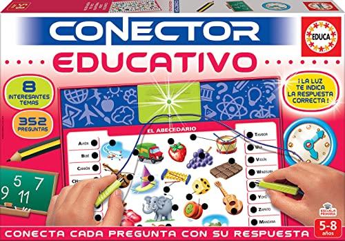 60% DESCUENTO Educa   Conector Educativo para niños | 8 Temas con más de 240 Preguntas | Juego Educativo electrónic con luz Que Indica si la Respuesta es Correcta. +5 años (17203)