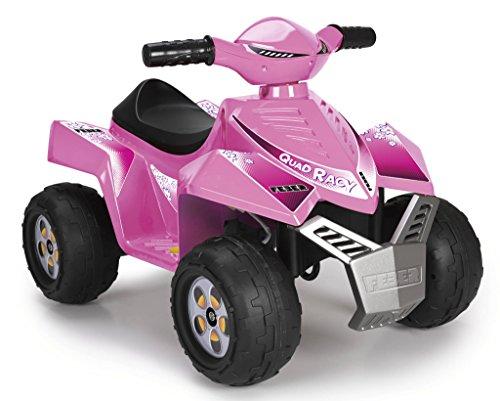 FEBER Quad Racy Pink 6V, Coche Eléctrico para Niños de 18 Meses a 3 Años, Acelerador, Ruedas Grandes y Robustas para Estabilidad, hasta 40 min de Batería, Cargador Incluido, Famosa (800011422)