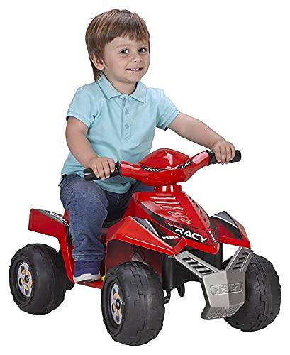 FEBER   Quad Racy 6V, Coche eléctrico para niños de 18 Meses a 3 años, con Acelerador, Ruedas Grandes y robustas para Estabilidad, hasta 40 min de batería, con Cargador Incluido, Famosa (800011252)