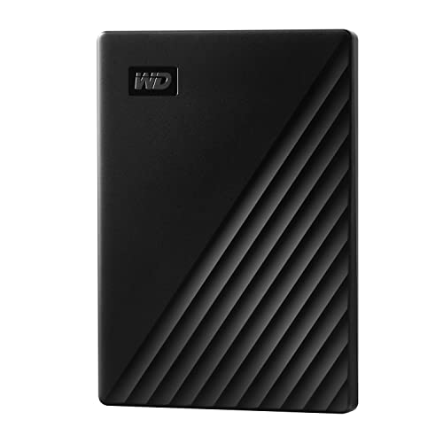 WD 5TB My Passport, HDD portátil, USB 3.0, con software para gestión de dispositivos, copia de seguridad y protección de contraseñas Funciona con PC, Xbox y Playstation, Negro