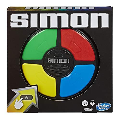 Hasbro Gaming Simon, Juguete Electrónico de Memoria, Habilidad y Estrategia, Juegos para Niños y Niñas de 8 Años, Multijugador, Luces y Sonidos