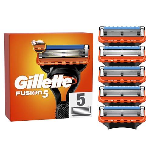 28% DESCUENTO Gillette Fusion 5 Cuchillas de Afeitar Hombre, Paquete de 5 Cuchillas de Recambio (el embalaje puede variar)