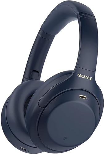 Sony WH1000XM4L.CE7 Auriculares inalámbricos circumaurales con cancelación de Ruido, Autonomía de 30 Horas, para Alexa, Siri y Asistente de Google con micrófono, Color Azul (Midnight Blue)