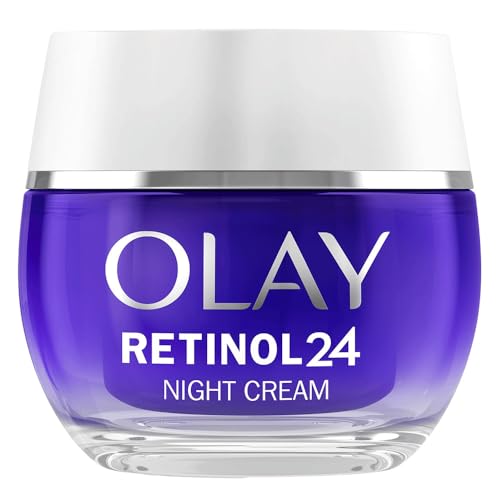 22% DESCUENTO Olay Retinol 24 Crema de Noche Hidratante Facial, Cuidado de la Piel con Vitamina E Antioxidante. Cuidado de la Piel Well aging durante la Noche: Suaviza, Renueva E Hidrata, 50 ml