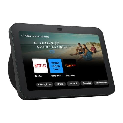 26% DESCUENTO Echo Show 8 (3.ª generación, modelo de 2023) | Pantalla táctil inteligente de alta definición con audio espacial, controlador de Hogar digital y Alexa | Antracita