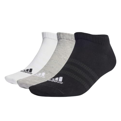 35% DESCUENTO adidas Unisex adulto Thin and Light Sportswear Low Cut Socks 3 Pairs, Medium Grey Heather / White / Black, 43 45 EU
