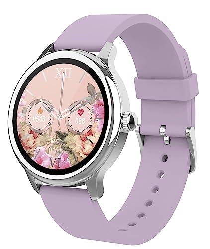 84% DESCUENTO SMARTY2.0 Smartwatch SW063B Color Lila Vocal, Llamadas Bluetooth, 22 Modos Deportivos, monitorización de la frecuencia cardíaca Correa de Silicona Dimensiones 39,8 x 10,5 mm (Lila)