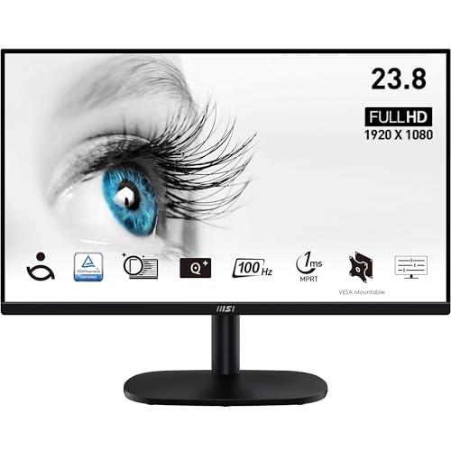 24% DESCUENTO MSI Pro MP245V Monitor Profesional, de 23,8′ FHD, 1920 x 1080, 100 Hz, VA, Plano, Anti Glare, 16:9, 300 nits, Negro