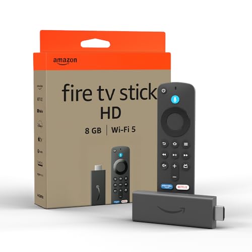 47% DESCUENTO Amazon Fire TV Stick HD (Última generación), con TV en directo gratuita, mando por voz Alexa, controles de Hogar digital y reproducción en streaming HD