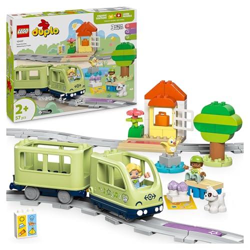 25% DESCUENTO LEGO Duplo Mi Ciudad Aventura Ferroviaria Interactiva   Juguete Educativo para Niños y Niñas de 2+ Años   14 Piezas de Vías, Ladrillo con Luces y Sonido y 4 Figuras   Regalo Infantil 10427