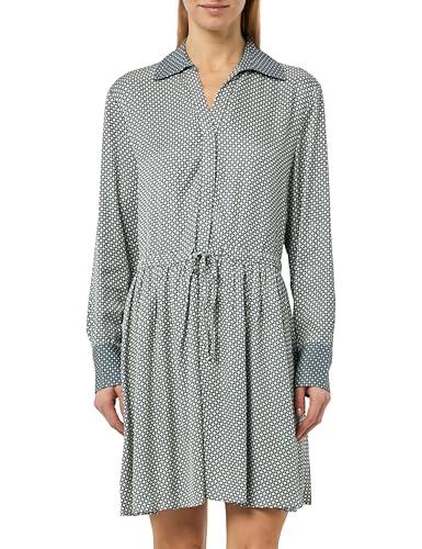 Tommy Hilfiger Fluid Vis Belted Short Dress Ww0Ww44020 Otros Vestidos, White (Mini Geo/Flint Blue), 34 para Mujer