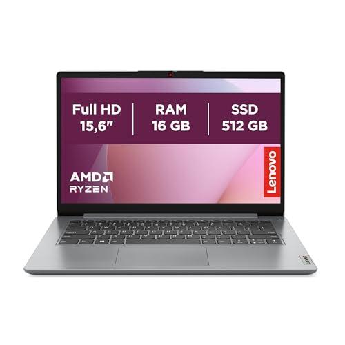 Lenovo IdeaPad 1 Gen 7   Ordenador Portátil 15.6″ FHD (AMD Ryzen 7 5700U, 16GB RAM, 512GB SSD, AMD Radeon Graphics, Wi Fi 6, Sin Sistema Operativo), Teclado QWERTY Español, Color Gris Nube