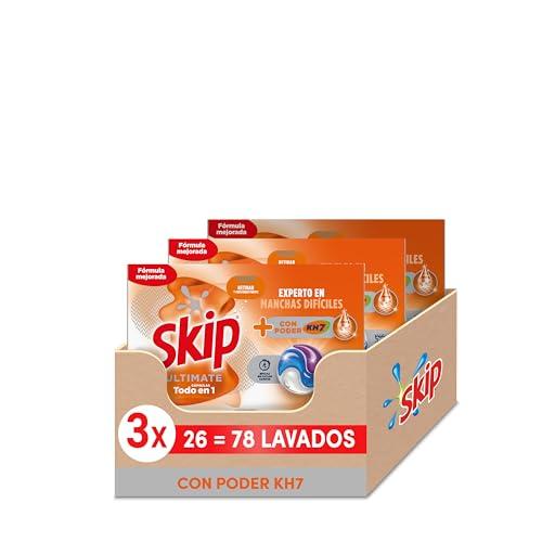 Skip Ultimate Detergente en Cápsulas para la ropa Poder KH7, 3 x 26 lavados