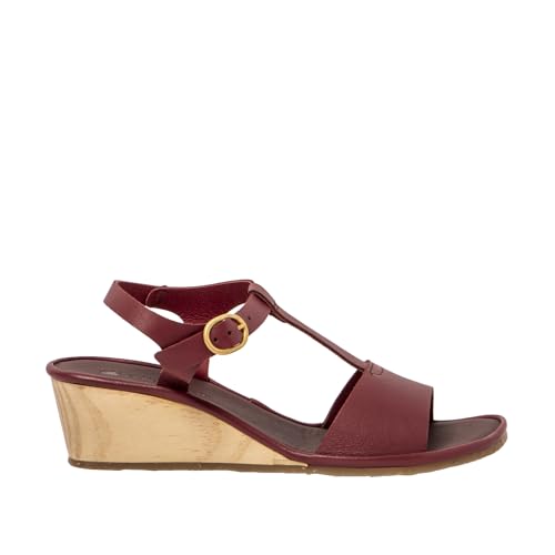 El Naturalista N853 Gaia, Sandalias con cuña Mujer, Burdeos, 36 EU Ancho