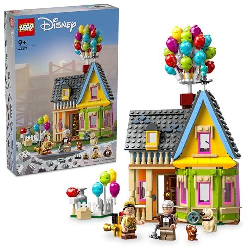 LEGO 43217 Disney y Pixar Casa de “Up”, Juguete con Globos, Mini Figuras de Carl, Russell y el Perrito Dug, Modelo Coleccionable, 100 Aniversario de Disney, Regalo de Película
