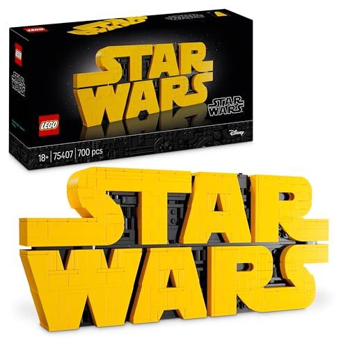 LEGO Star Wars 75407 Logotipo de Star Wars para Construir   Maqueta 3D de Colección para Adultos   Decoración para Hogar y Oficina   Regalo para Hombres, Mujeres, Adolescentes y Fans