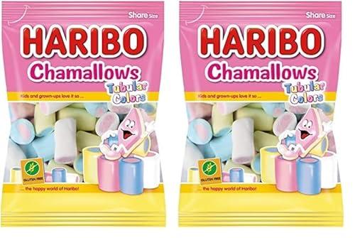 DESCUENTAZO 61% DESCUENTO Haribo Chamallows Tubular Colors Espumas Dulces, 250g (Paquete de 2)
