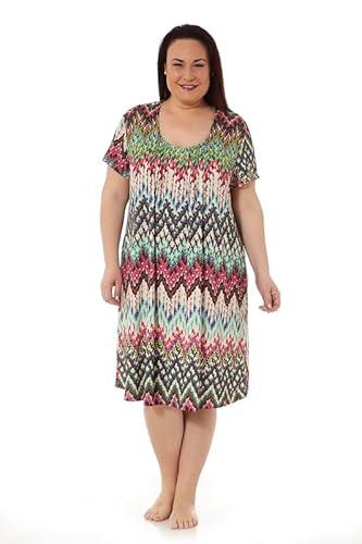 87% DESCUENTO mabel intima   Vestido Manga Corta con frunce para Mujer | 95% Poliéster   5% Spandex | Talla 62 | Prenda Cómoda y Funcional