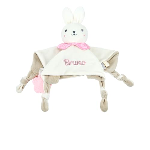 Gaosh Manta Personalizada para Bebés con Nombre, Manta de Peluche para Recién Nacidos, Mantita de Apego Arrullo Bebe Regalo Nacimiento de Bebés, Niños, Niñas. (B)