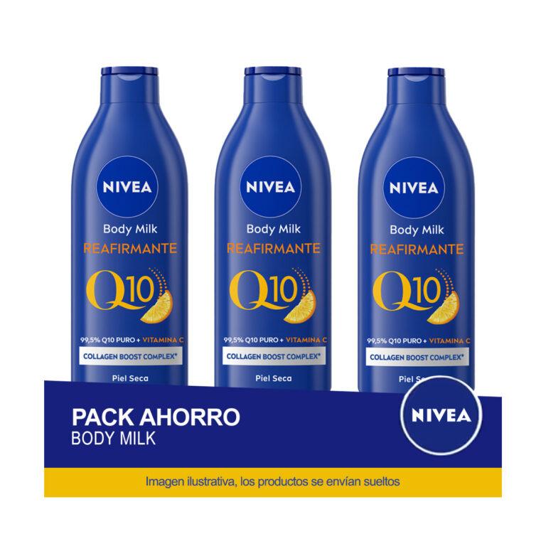 NIVEA Q10 Body Milk Reafirmante Piel Seca 400ml – Pack ahorro de 3 unidades | Miravia