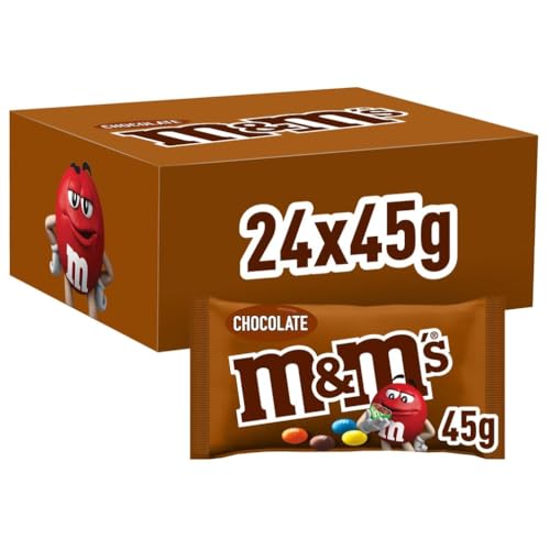 DESCUENTAZO 56% DESCUENTO M&Ms Snack En Bolitas De Colores De Late Con Leche ( Bolsitas X 45g), Choco, 24 Unidad