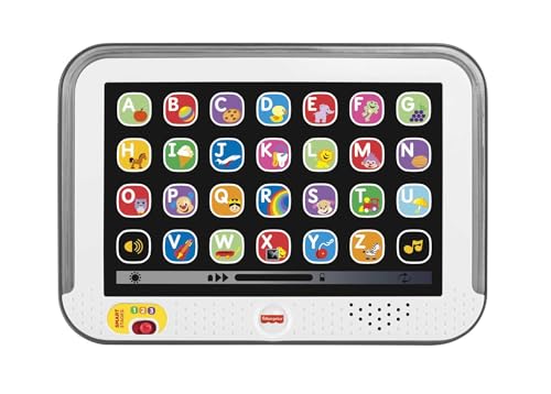 22% DESCUENTO Fisher Price Ríe y Aprende Mi Primera Tablet, Juguete electrónico Educativo con Luces y Sonidos para bebé +1 año, versión español (CDG61)