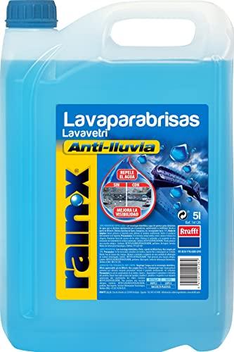 Rain X Limpiaparabrisas Coche Concentrado con Tecnología Hidrofóbica Antilluvia – Visibilidad Superior y Protección hasta  5ºC   Fórmula Repelente de Agua – No deja Manchas   5L